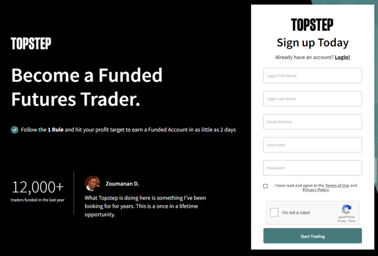 topstep signup